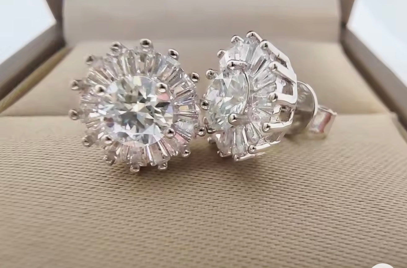 Luomansi Moissanite Øreringe