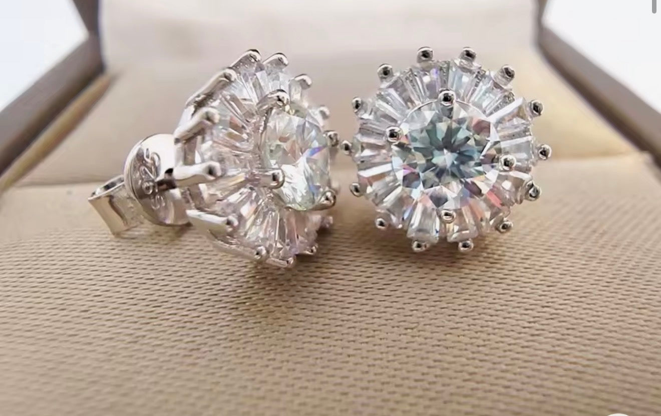 Luomansi Moissanite Øreringe