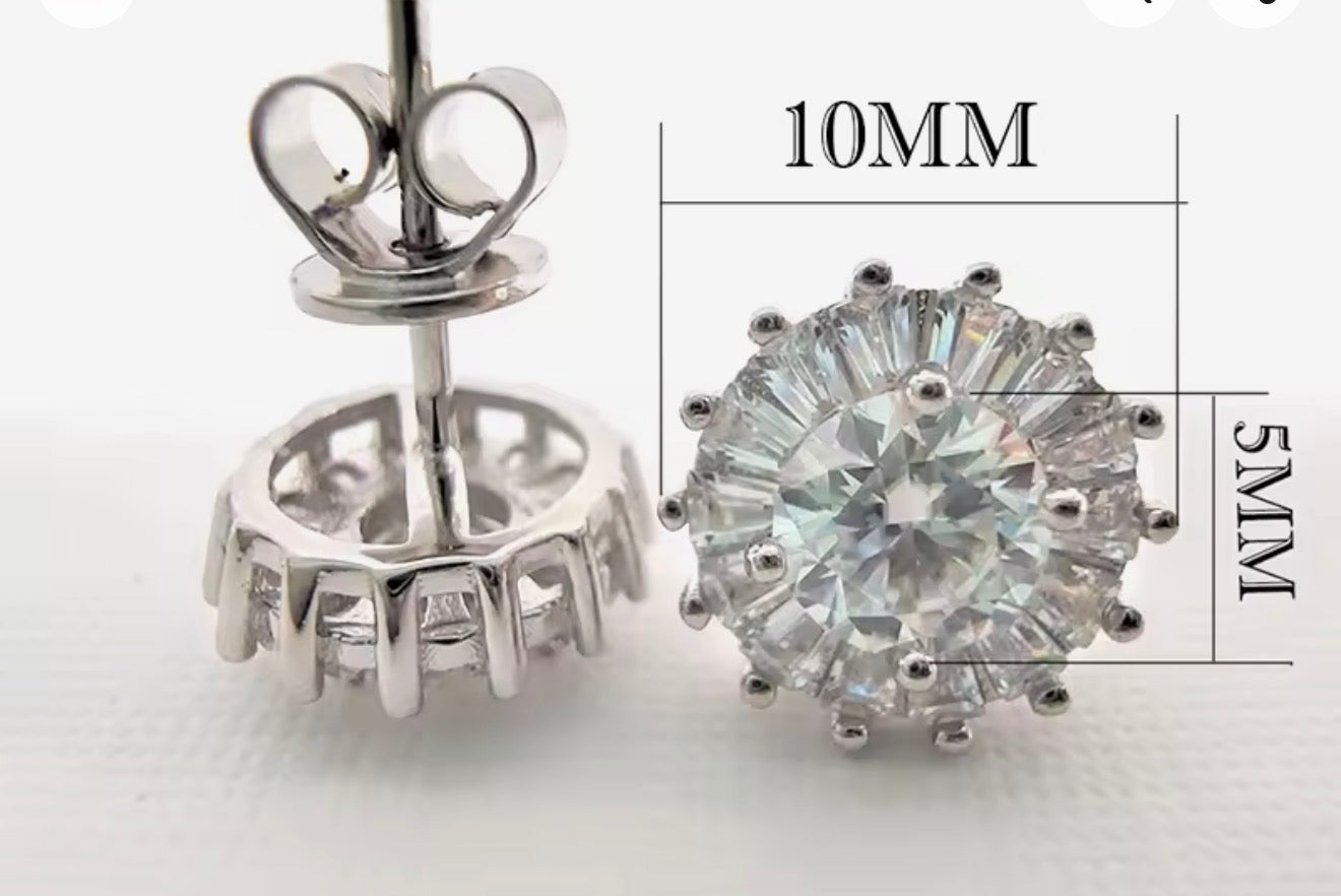 Luomansi Moissanite Øreringe