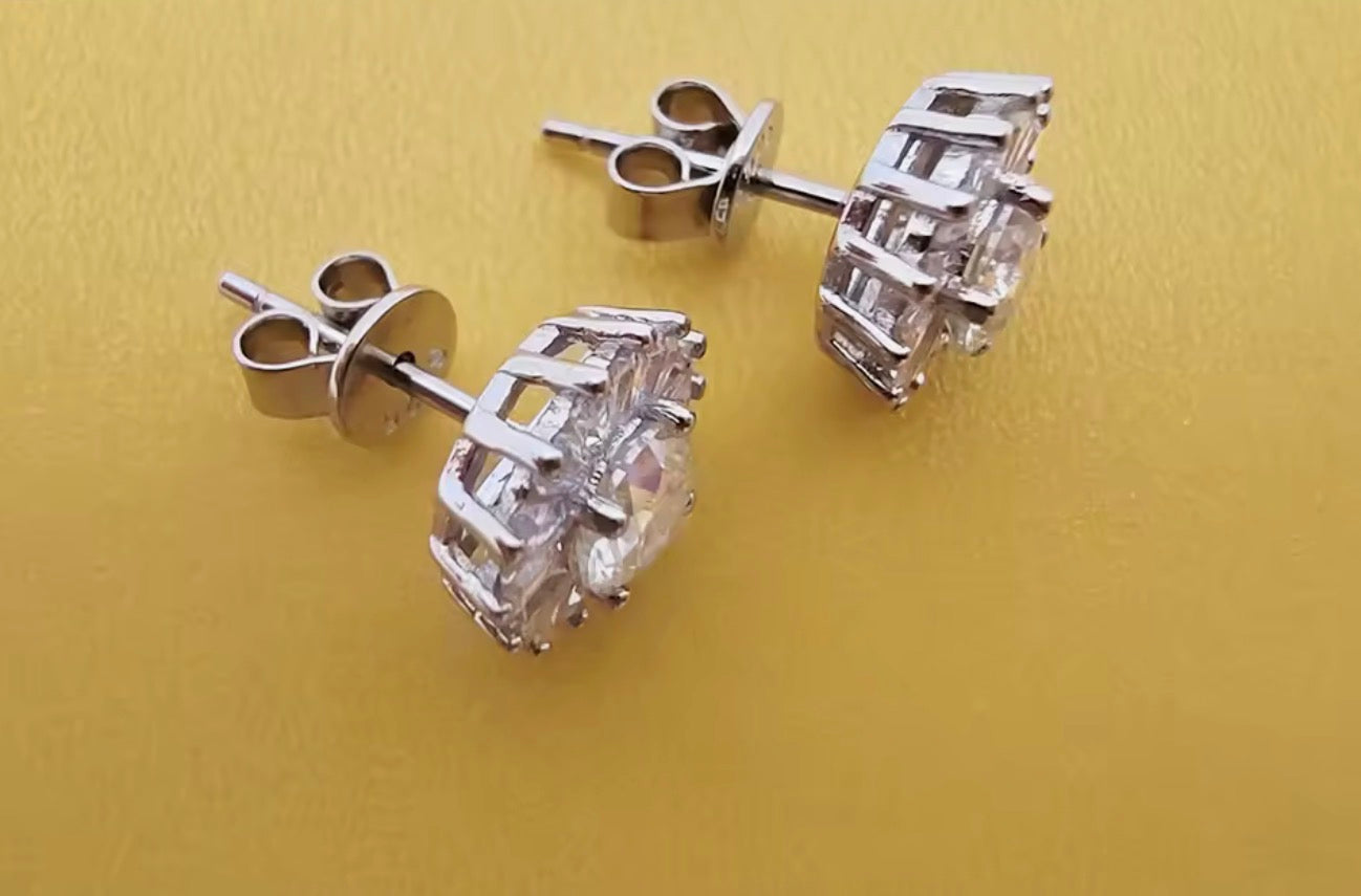 Luomansi Moissanite Øreringe