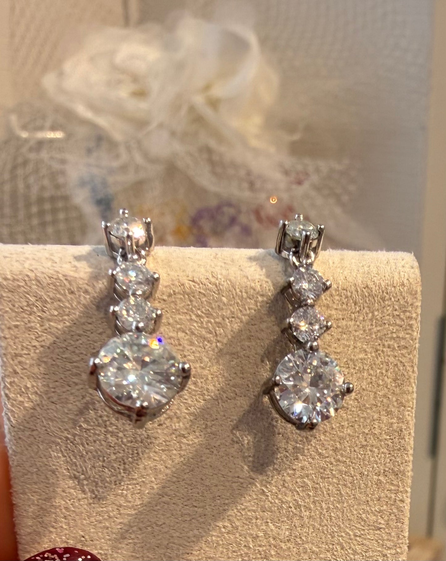 Moissanite Drådeøreringe
